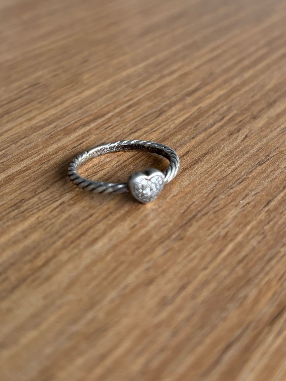David Yurman Cable collectibles heart ring with diamonds